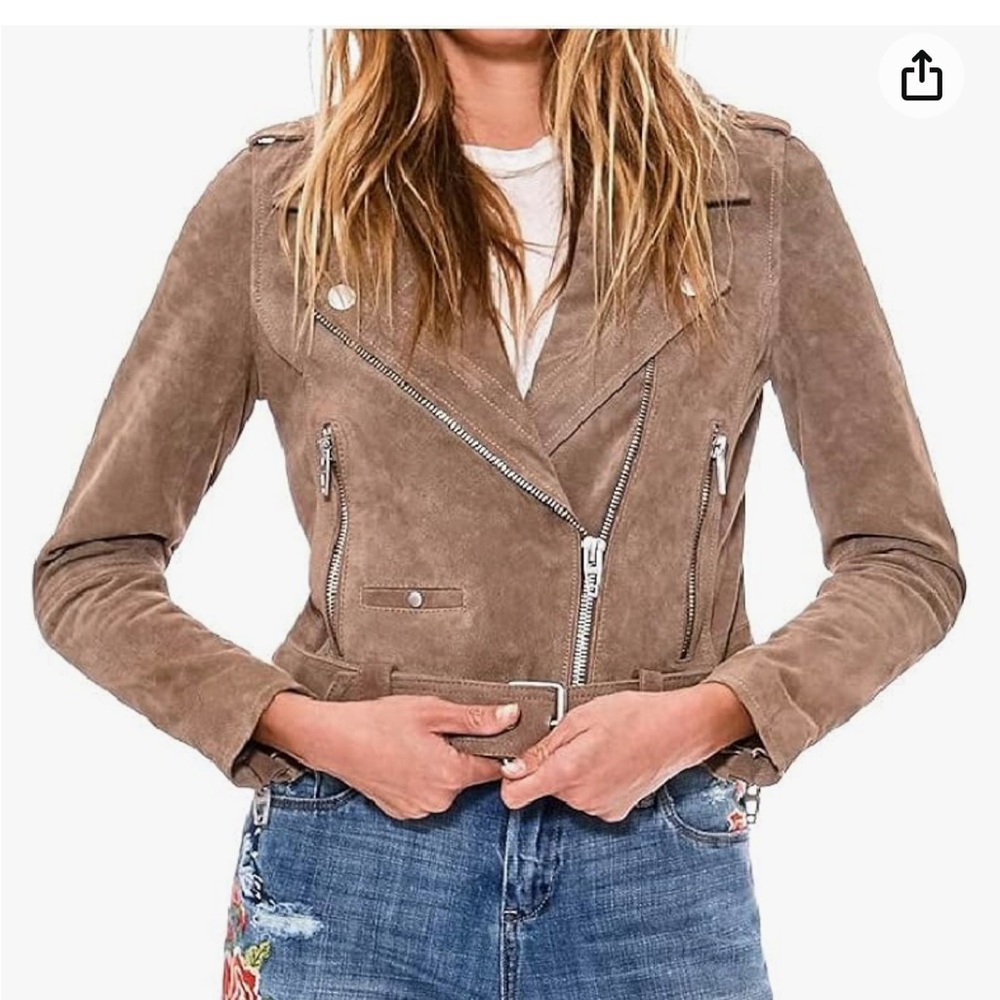 Blank NYC suede moto jacket